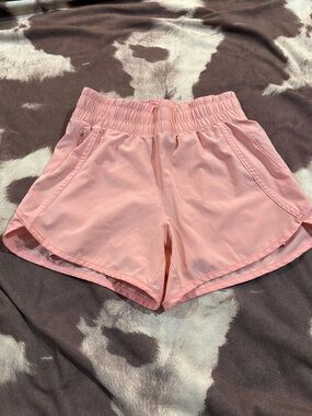 Avia Light Pink Athletic Womens Running Shorts with Bike Liner, Sz XS